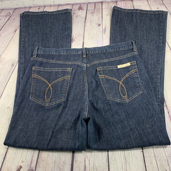 Calvin Klein Flare Fit Dark Wash Jeans Size 12 - Picture 2 of 8